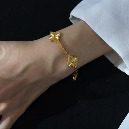 [Polaidi Jewelry] CLOVER 5 MOTIF LASER BRACELET COLLECTION