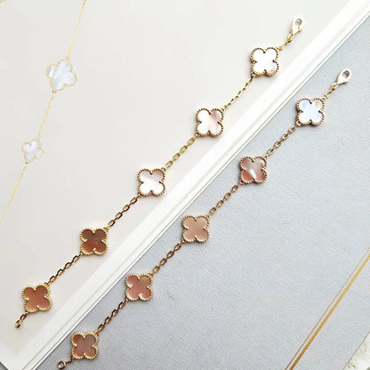[Polaidi Jewelry] CLOVER 5 MOTIFS  PINK MOP BRACELET COLLECTION