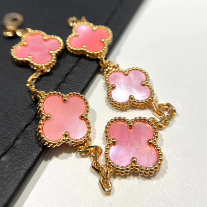[：Polaidi Jewelry]CLOVER 5 PINK MOP BRACELET