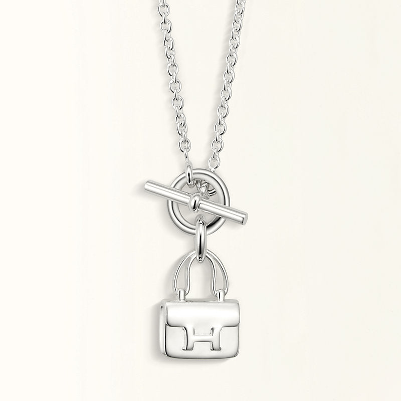 [Polaidi Jewelry]POP H PEDANT SILVER NECKLACE