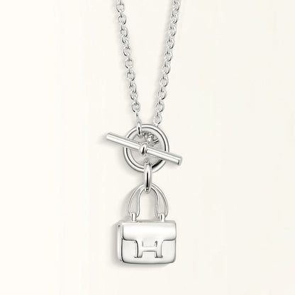 [Polaidi Jewelry]POP H PEDANT SILVER NECKLACE