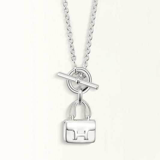 [Polaidi Jewelry]POP H PEDANT SILVER NECKLACE