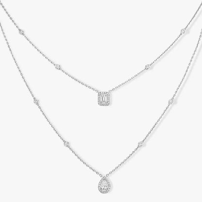[Polaidi Jewelry]Diamantkette My Twin 2 Reihen