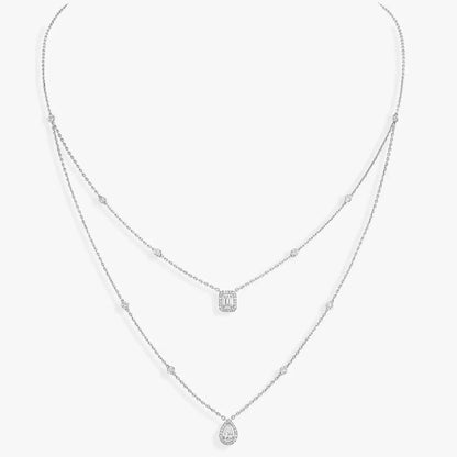 [Polaidi Jewelry]Diamantkette My Twin 2 Reihen