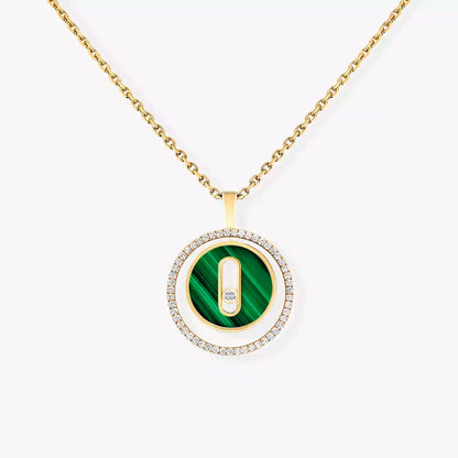 [Polaidi Jewelry]Lucky Move Diamond Necklace in Rose Gold and White Mother-of-Pearl