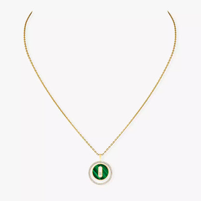 [Polaidi Jewelry]Lucky Move Diamond Necklace in Rose Gold and White Mother-of-Pearl