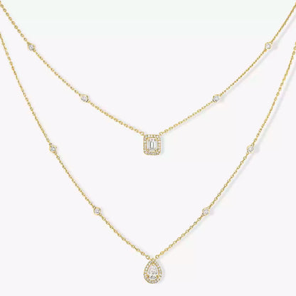 [Polaidi Jewelry]Diamantkette My Twin 2 Reihen