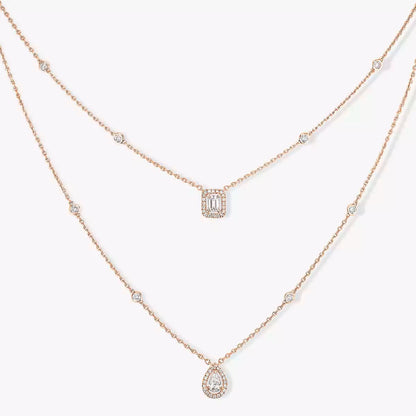 [Polaidi Jewelry]Diamond Necklace My Twin 2 Rows