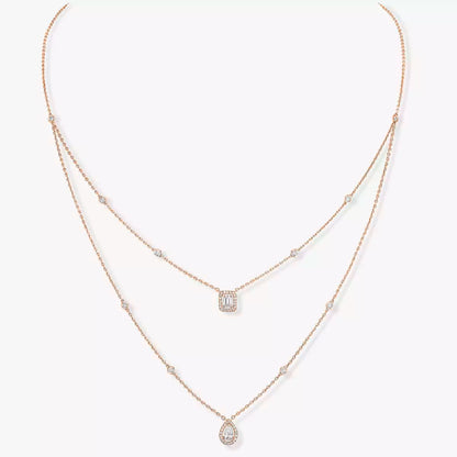 [Polaidi Jewelry]Diamond Necklace My Twin 2 Rows