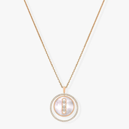 [Polaidi Jewelry]LUCKY MOVE MM WEISSES PERLMUTT DIAMANT-HALSKETTE