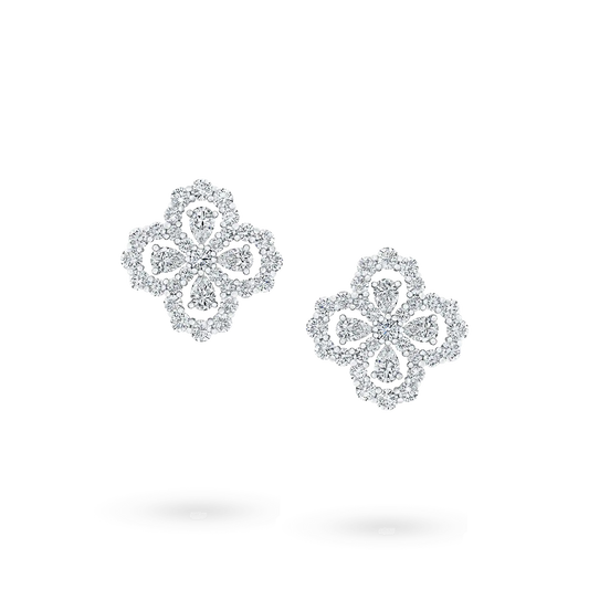 [：Polaidi Jewelry]LOOP EARRINGS FULL MOTIF DIAMOND 16MM