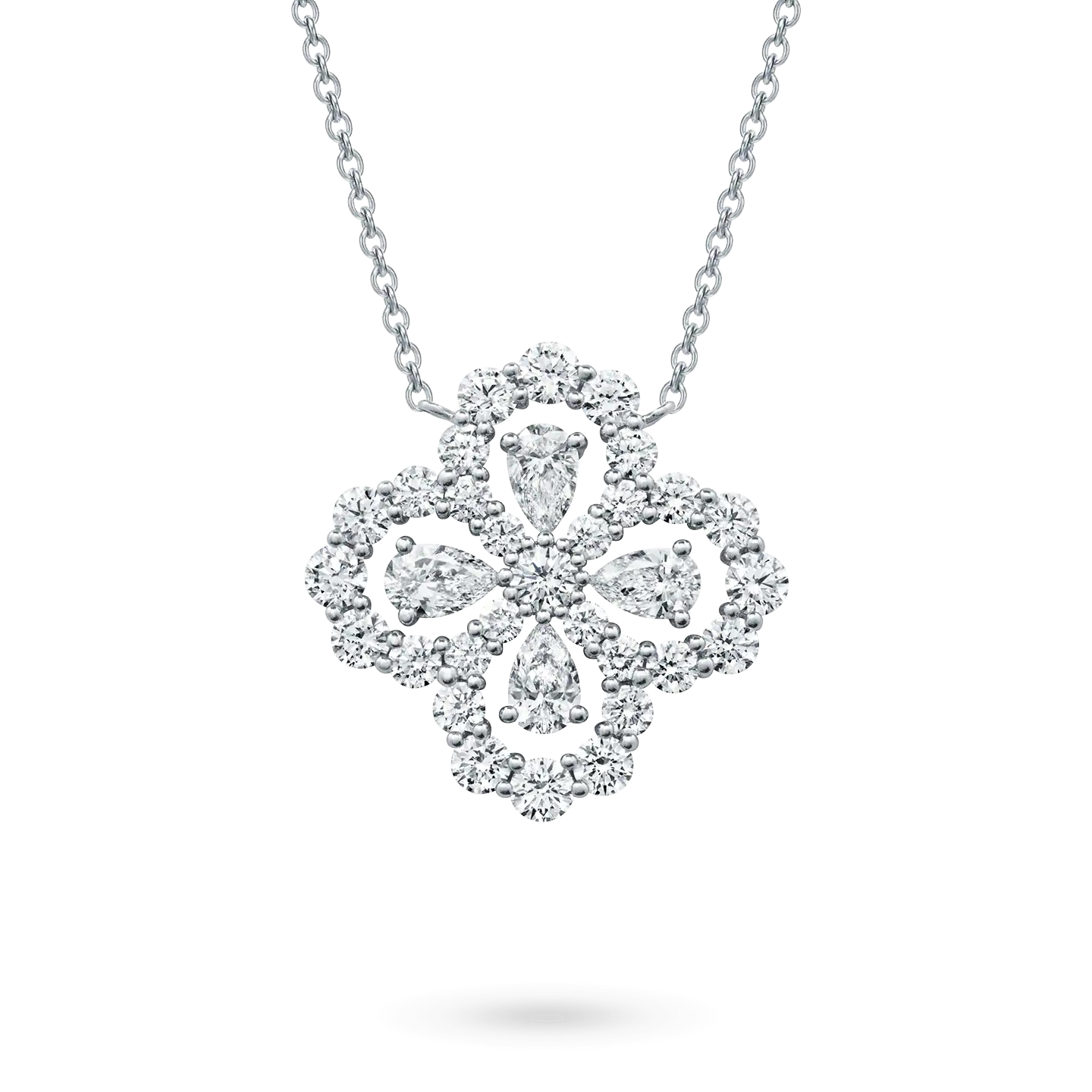 [：Polaidi Jewelry]ループネックレス フルモチーフダイヤモンド 16MM マルチカラー