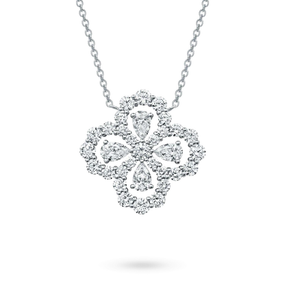 [Polaidi Jewelry]LOOP NECKLACE FULL MOTIF DIAMOND 16MM MULTIPLE COLORS