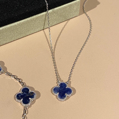 [Polaidi Jewelry]CLOVER 15MM PIETERSITE NECKLACE SILVER
