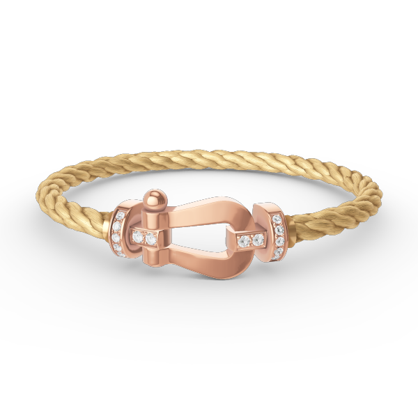 [Polaidi Jewelry]FORCE LARGE HORSESHOE HALF DIAMOND BRACELET ROSE GOLD