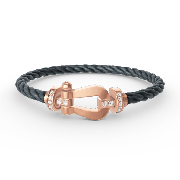 [Polaidi Jewelry]FORCE LARGE HORSESHOE HALF DIAMOND BRACELET ROSE GOLD