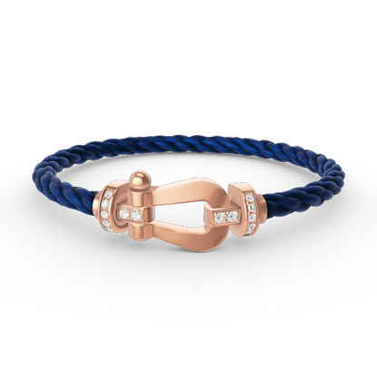 [：Polaidi Jewelry]FORCE LARGE HORSESHOE HALF DIAMOND BRACELET ROSE GOLD