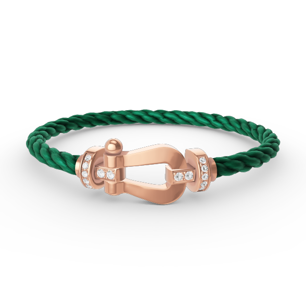[Polaidi Jewelry]FORCE LARGE HORSESHOE HALF DIAMOND BRACELET ROSE GOLD