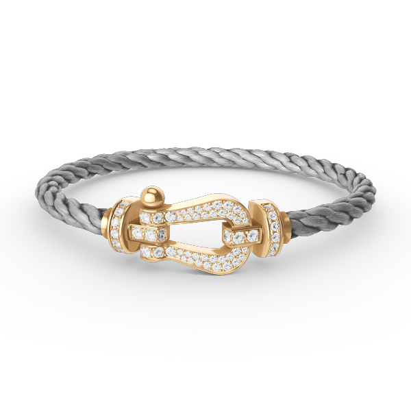 [Polaidi Jewelry]FORCE LARGE HORSESHOE FULL DIAMOND BRACELET GOLD