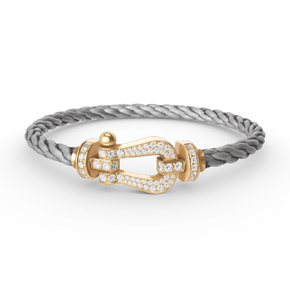 [Polaidi Jewelry]FORCE LARGE HORSESHOE FULL DIAMOND BRACELET GOLD