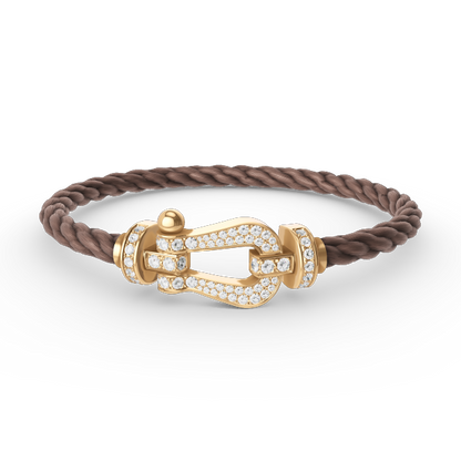[Polaidi Jewelry]FORCE LARGE HORSESHOE FULL DIAMOND BRACELET GOLD