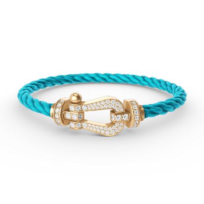 [：Polaidi Jewelry]FORCE LARGE HORSESHOE FULL DIAMOND BRACELET GOLD