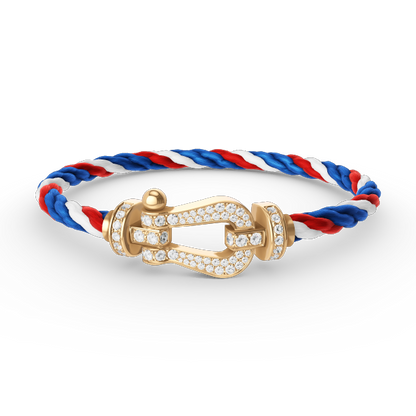 [：Polaidi Jewelry]FORCE LARGE HORSESHOE FULL DIAMOND BRACELET GOLD