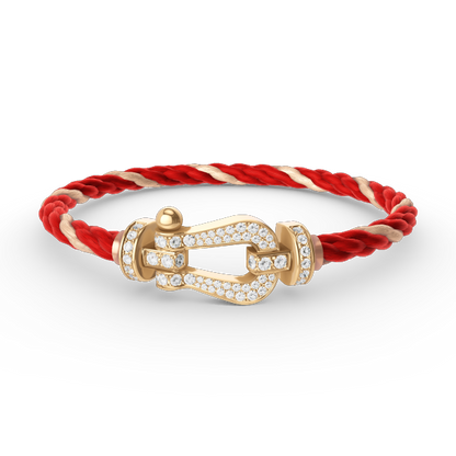 [Polaidi Jewelry]FORCE LARGE HORSESHOE FULL DIAMOND BRACELET GOLD