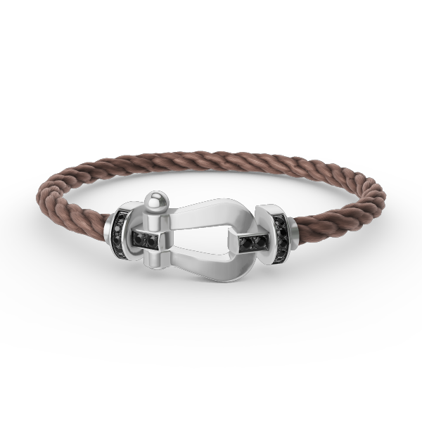 [：Polaidi Jewelry]FORCE LARGE HORSESHOE BLACK DIAMOND BRACELET SILVER