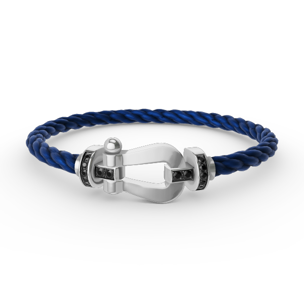 [：Polaidi Jewelry]FORCE LARGE HORSESHOE BLACK DIAMOND BRACELET SILVER