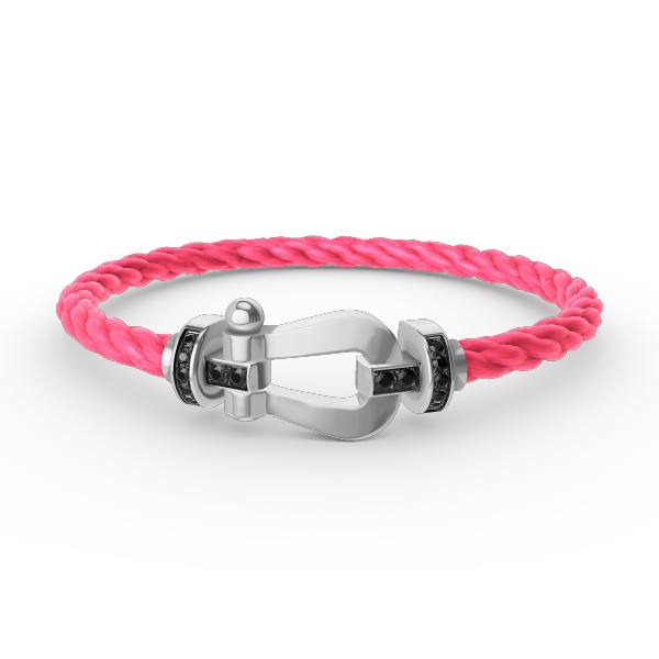 [：Polaidi Jewelry]FORCE LARGE HORSESHOE BLACK DIAMOND BRACELET SILVER