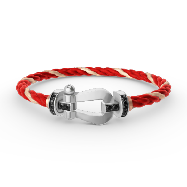 [：Polaidi Jewelry]FORCE LARGE HORSESHOE BLACK DIAMOND BRACELET SILVER