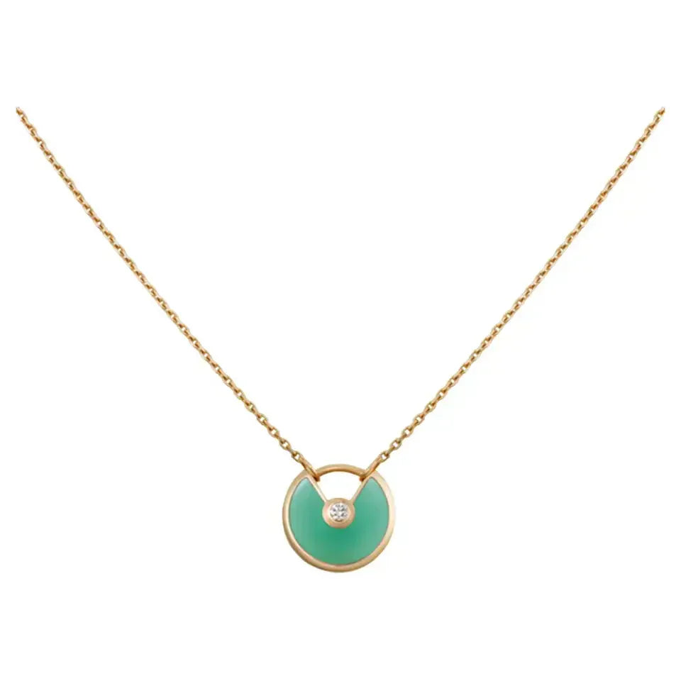 [Polaidi Jewelry]AMULETTE GOLD MALACHITE NECKLACE