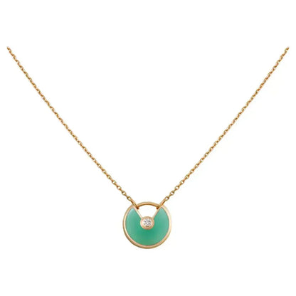 [Polaidi Jewelry]AMULETTE GOLD MALACHITE NECKLACE