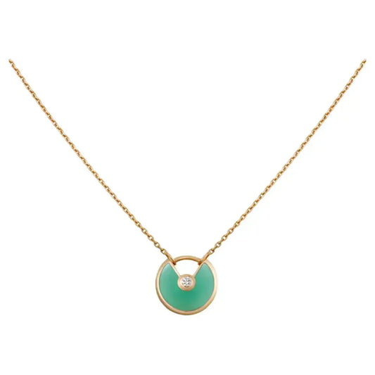 [Polaidi Jewelry]AMULETTE GOLD MALACHITE NECKLACE