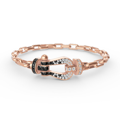 [Polaidi Jewelry]FORCE LARGE HORSESHOE CLASP  METAL BRACELET