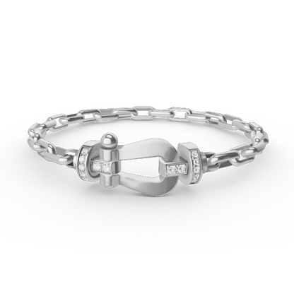 [Polaidi Jewelry]FORCE LARGE HORSESHOE CLASP  METAL BRACELET