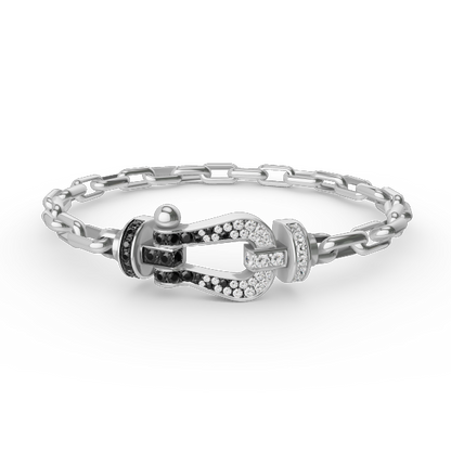[Polaidi Jewelry]FORCE LARGE HORSESHOE CLASP  METAL BRACELET