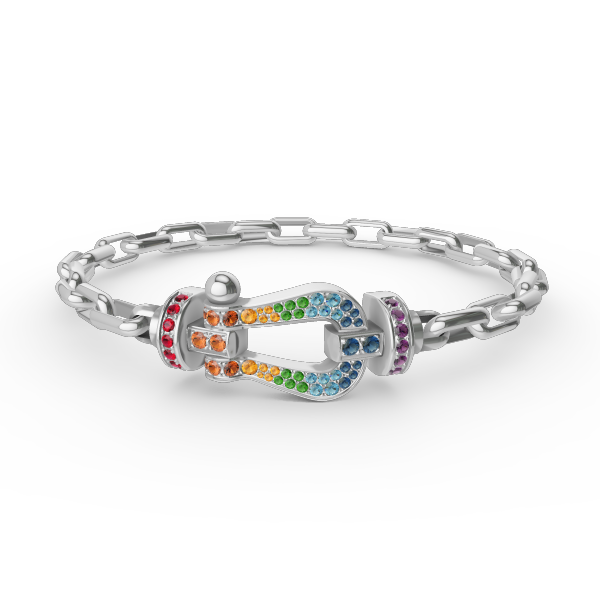 [Polaidi Jewelry]FORCE LARGE HORSESHOE CLASP  METAL BRACELET