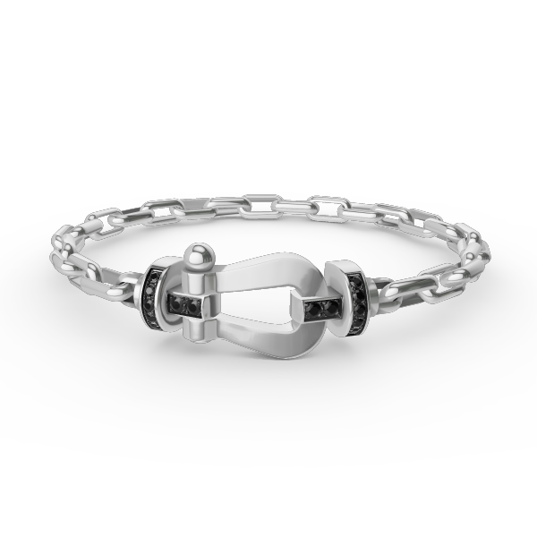 [Polaidi Jewelry]FORCE LARGE HORSESHOE CLASP  METAL BRACELET