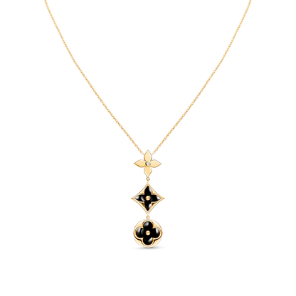 [：Polaidi Jewelry]STAR AND SUN ONYX PINK GOLD NECKLACE