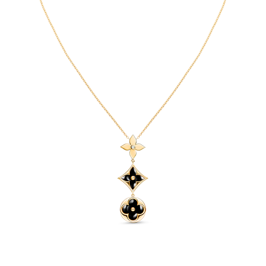 [Polaidi Jewelry]STAR AND SUN ONYX PINK GOLD NECKLACE