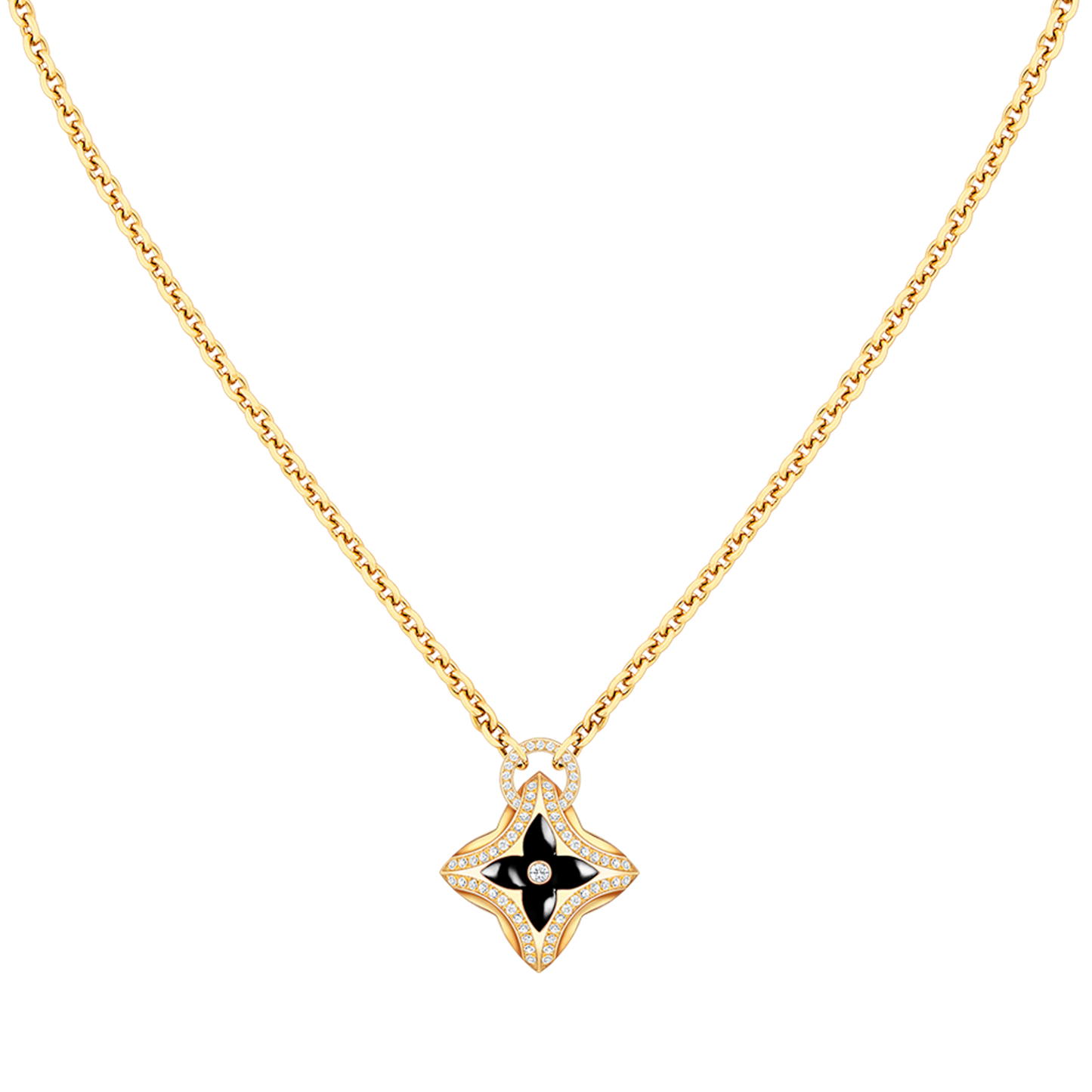 [：Polaidi Jewelry]スターペンダントピンクゴールドダイヤモンドネックレス