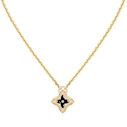 [：Polaidi Jewelry]スターペンダントピンクゴールドダイヤモンドネックレス