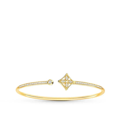 [Polaidi Jewelry]IDYLLE GOLD OPEN BRACELET DIAMOND PAVED
