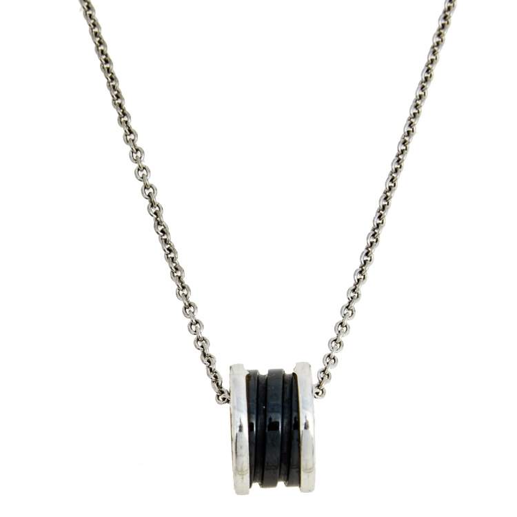 [Polaidi Jewelry]ZERO 1 BLACK CERAMIC SILVER NECKLACE