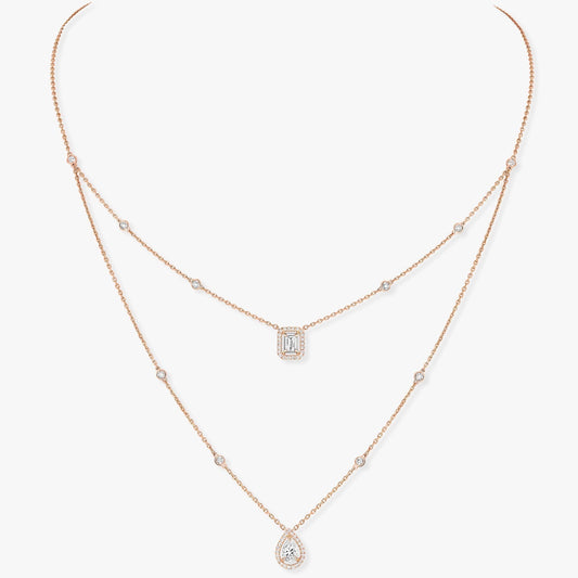 [Polaidi Jewelry]MY TWIN 2 ROW DIAMOND NECKLACE
