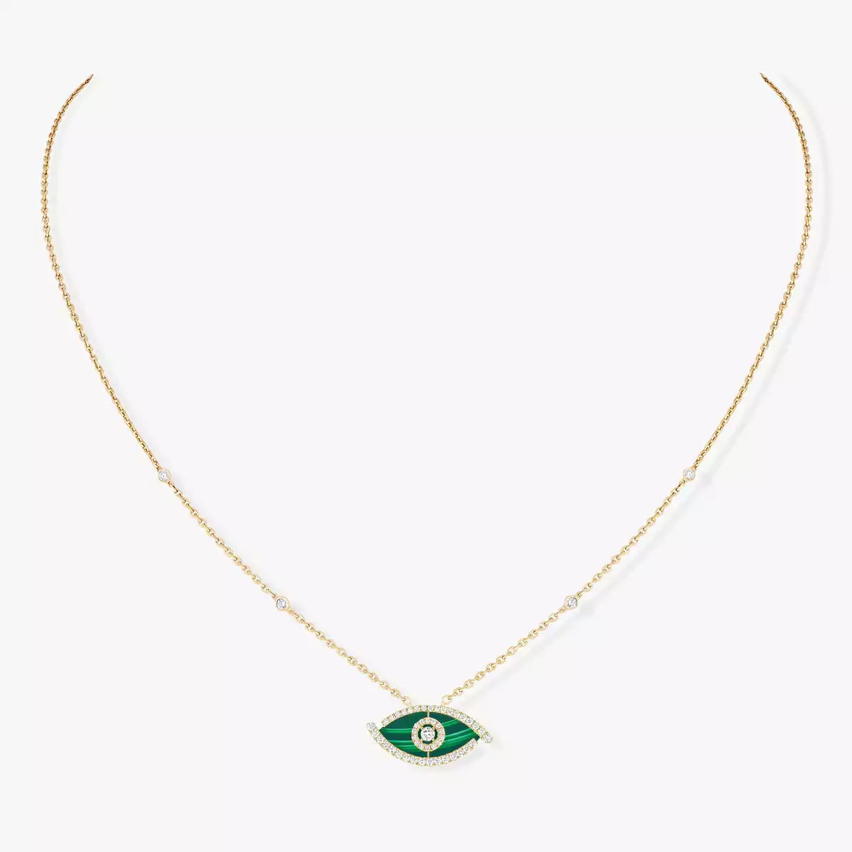 [Polaidi Jewelry]Lucky Eye Diamantkette in Roségold und Türkis