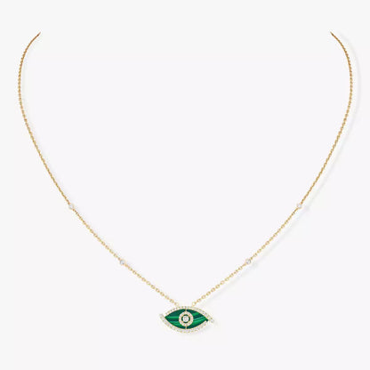 [Polaidi Jewelry]Lucky Eye Diamantkette in Roségold und Türkis