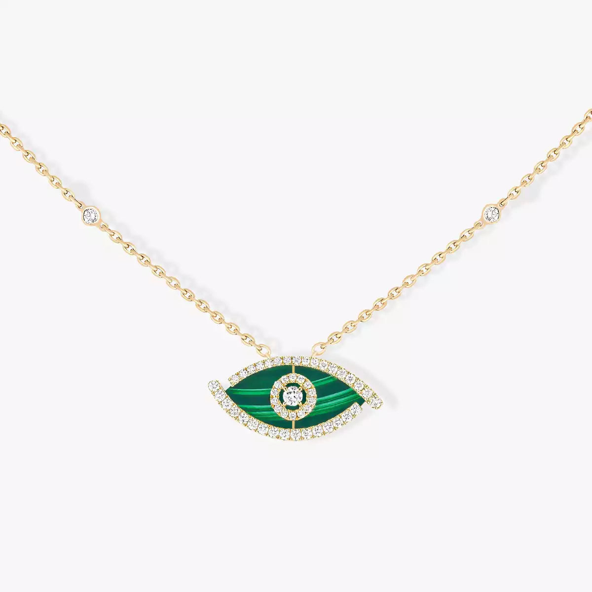 [Polaidi Jewelry]Lucky Eye Diamantkette in Roségold und Türkis